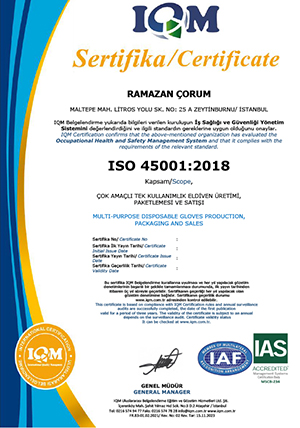 FR.83 ISO 450012018 - IAS Sistem Sertifikası R.01