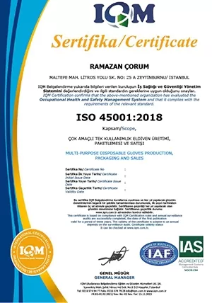 FR.83 ISO 450012018 - IAS Sistem Sertifikası R.01